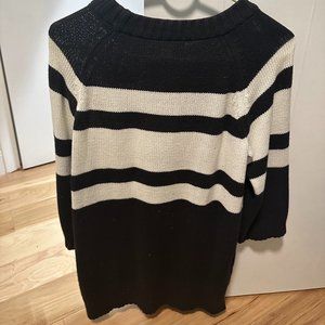 cute black and white sweater